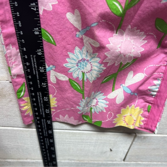 Lilly Pulitzer Pants Size 4 Pink Floral Crop‎ Chino Pockets - Picture 12 of 12